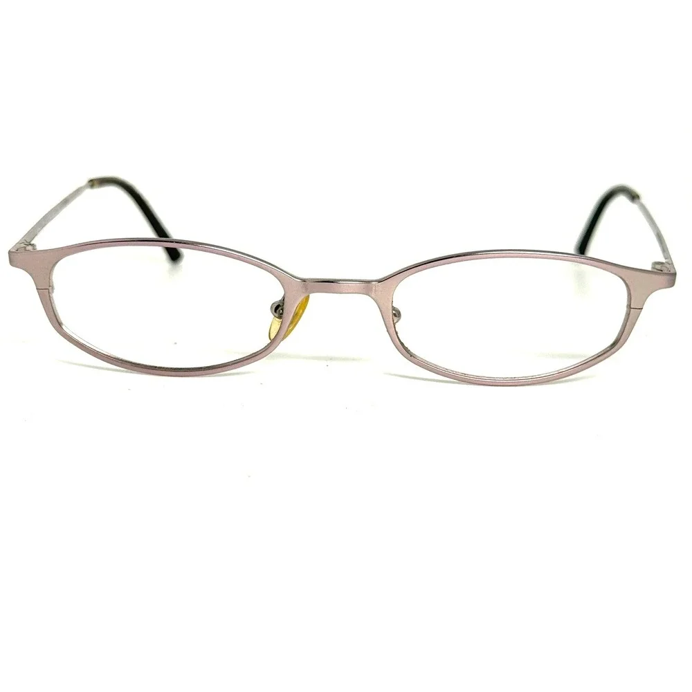 Kenneth Cole A-Cute Angle 751 Eyeglasses Pink Metal Oval Frame Italy 48-18-140